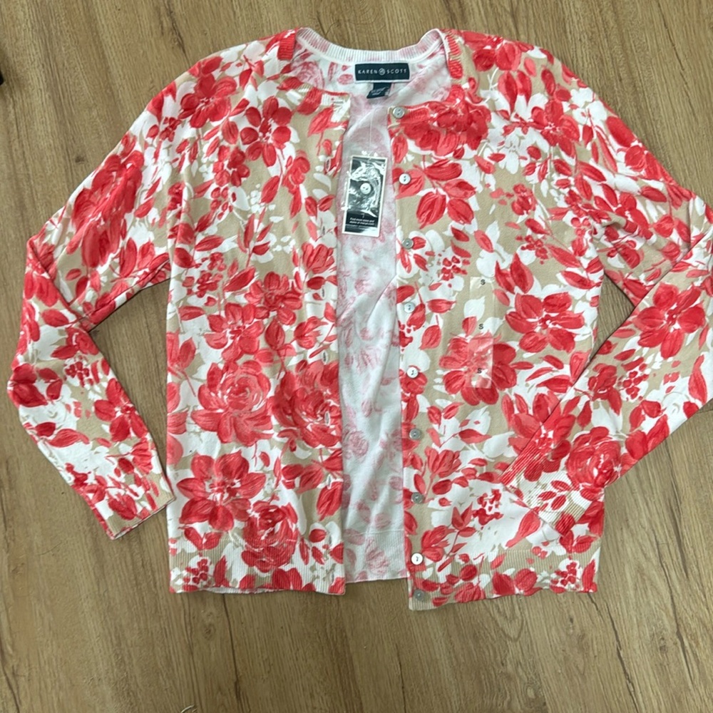 Karen Scott Cardigan - Size Small NWT